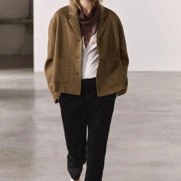 NWT Zara herringbone jacket - Picture 3 of 13